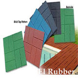 Rubber Bricks/ Recycled Rubber Flooring/ Brick Texture Rubber Tile (EN1177, SGS, IOS9001: 2000)
