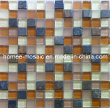 Slate mosaic tile mixed with glass mosaic for wall use