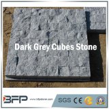 Basalt/Slate/Sandstone/Granite Dark Grey Stone Cobble Cubes Paving