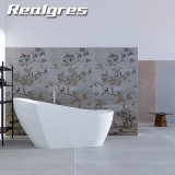Large Format Porcelain Tile 1800X900mm Light Weight Shower Wall Panels Flower Art Rustic Thin Ceramic Tiles