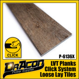 Durable Click Lock PVC Tiles Vinyl Floor (P-6136)