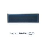 69X240mm Simple and Fashionable Design Dark Navy Glossy Two Tone Bevel Glazed Interior Wall Tile (DN-228)