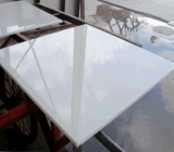 Pure White Nano Glass Marble White Artificial Marble Floor Tiles