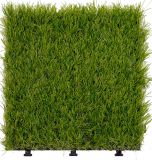 Artificial Grass Interlocking Garden Floor with PE Base