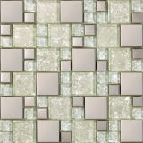 Colored Decorative Gold Foil Glass Mosaic for Building Mateial (VMW3305, 300X300mm)