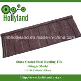 Corrugated Sheet Stone Chips Coated Metal Roofing Tile- Shingle Type