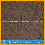 Cheap Brown Engineered Artificial Stone Quartzite Tiles for Floor/Wall