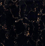 Super Black Full Polished Glazed Porcelain Floor Tile in Sale
