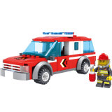 14898209-140PCS City Fire Police Boys Models & Building Toy City Blocks Car Construction Fire Control Bricks Playmobile