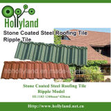 Heat Resistance Colorful Stone Chips Steel Roofing Tile (Ripple Type)