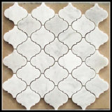 Italy White Carrara Marble Arabesque/Lantern Veneer Mosaic Tile for Wall Decoration