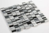 Hot Sale Glass Blend Stain Steel Random Strip Mosaic Tile