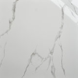 Carara White Glazed Marble Polished Porcelain Floor Tiles Standard Size