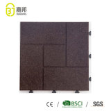 30X30cm Standard Size of Sport Gym Rubber Interlocking System Plastic Base Deck Floor Mat Tiles