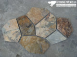Mesh Rusty Slate Mosaic Tiles for Wall/Flooring (mm075)