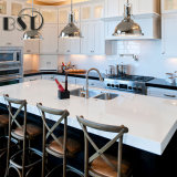 Pure White Color Quartz Stone Kitchen Countertop