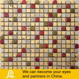 Red and Golden Color Mix Glass Mosaic Tiles 04