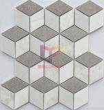 The Three-Dimensional Geometry Pattern Marble Mosaic Tile (CFS992)
