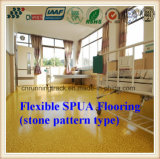 Abrasion Resistant Anti-Skid Spua Rubber Flooring of Stone Pattern