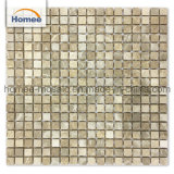 Cheap Square Shaped Brown Light Emperador Bathroom Floor Tiles Marble Mosaic