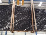 Nero Marquina/China Black Marble Slab for Wall/Flooring/Tiles/Molding/Water-Jet/Medallion/Mosaic