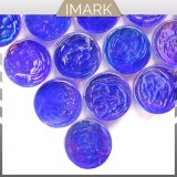 Cobalt Pebble Round Glass Mosaic for Outdoor Swimming Pool Tile