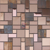 Rose Bronze Stainless Steel Mix Copper Wall Mosaic Tiles (CFM1076)
