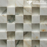 Polished White Marble Mosaic Tiles for Bathroom Floor & Wall (mm-010)