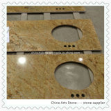 Golden Yellow Rusty Granite Countertop for Kitchen and Bathroom Top Project
