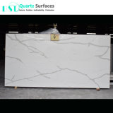 2018 Latest Marble Imitation Calacatta Gold Quartz Stone for Countertops