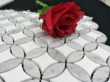 China Supplier Carrara Grey and White Marble Gray Sunflower Mosaic Tiles