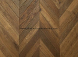 Smoked European Oak Chevron Parquet Wood Flooring