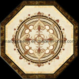 Marble Water-Jet Medallion Tile with Flower Pattern (Mosaic-111)