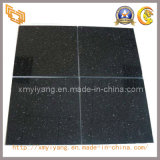Natural Polished Pure Black Marble Tiles for Flooring/Wall (YQC)