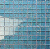 China Manufacturer Blue Bathroom Tile Designs Glass Mosaic Tile