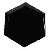 2017 New Product Irregular Building Material 150X173X87 Hexagonal Black Color Porcelain Glossy Glazed Ceramic Wall Floor Tile for Dining Room (SM1715807)