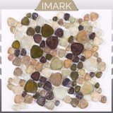 Amber Iridescent Pebble Glass Mosaic Tile for Swimming Pool Tile