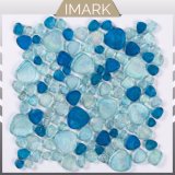 Iridescent Blue Pebble Glass Tile Mosaic for Swimming Pool Tile