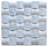 Carrara White Marble 3D Cambered Arched Mosaic Tile