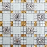 Gold Foil Premium Mosaics Colored Crystal Glass Mosaic