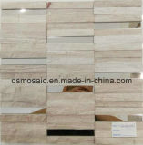 Strip Marble Mosaic Tile with Broken Surface or in and out