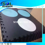 High Quality Special Pattern Interlock Gym Floor Rubber Tile