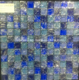 Blue Ice Cracked Marble and Glass Mosaic Tile (15*15)