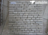 Nature Strip Tile Pure White Marble Mosaic for Bathroom Wall