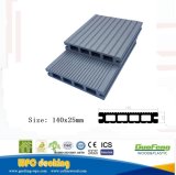 White Grey Hollow Wood Plastic Composite Decking Board Outdoor WPC Flooring