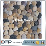 Natural Stone Pebble Mosaic Tile with Oval Shape