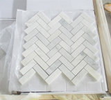 Carrara White Marble Mosaic Herringbone Mosaic