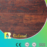 Household 12.3mm High Gloss Teak Waxed Edged Laminate Floor