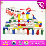 Colorful 80 Pieces Kids Wooden Toy Connecting Building Blocks Best Sale Children Wooden Intelligence Building Blocks W13A137