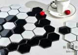 Hot Sale 23*23mm Honeycomb Hexagonal White Ceramic Mosaic Tile for Decoration.